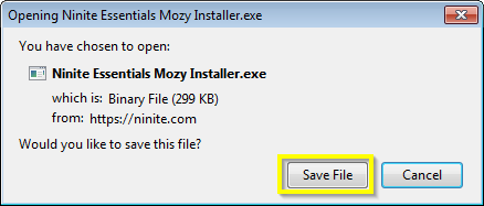 Save installer