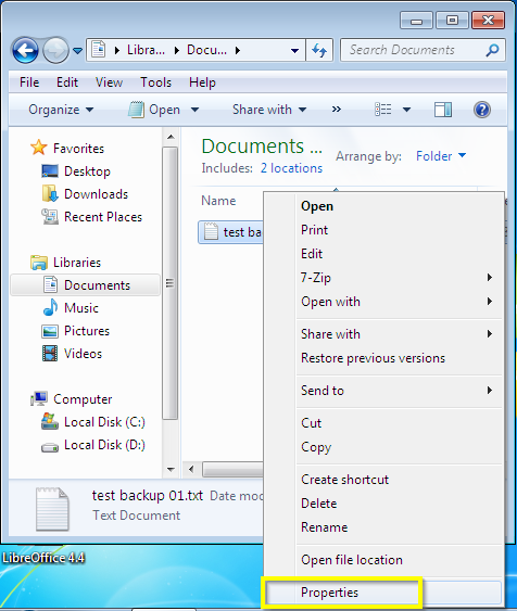 Select properties of document
